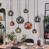 Ripoll Suspension, Boule lumineuse, Suspension Écru, Noir, 8 lumières