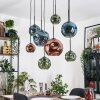 Ripoll Suspension, Boule lumineuse, Suspension Écru, Noir, 8 lumières
