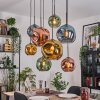 Ripoll Suspension, Boule lumineuse, Suspension Écru, Noir, 8 lumières