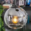Koyoto Suspension, Boule lumineuse, Suspension grappe 35 cm Clair, Fumé, 4 lumières