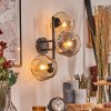 Ripoll Boule lumineuse, Applique murale Ambre, Clair, Fumé, 3 lumières