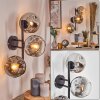 Ripoll Boule lumineuse, Applique murale Chrome, Clair, Fumé, 3 lumières