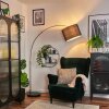 Bassagoda Lampadaire Nickel mat, Noir, 1 lumière