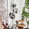 Gastor Boule lumineuse, Applique murale Chrome, Clair, Fumé, 3 lumières