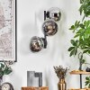 Gastor Boule lumineuse, Applique murale Chrome, Clair, Fumé, 3 lumières