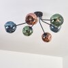 Ripoll Plafonnier, Boule lumineuse Bleu, Vert, Cuivré, 6 lumières