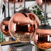 Gastor Suspension, Boule lumineuse, Suspension Clair, Cuivré, 6 lumières