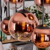 Gastor Suspension, Boule lumineuse, Suspension Clair, Cuivré, 6 lumières