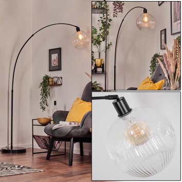 Ripoll Lampadaire Noir, 1 lumière Ripoll Lampadaire Noir, 1 lumière