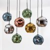 Ripoll Suspension, Boule lumineuse, Suspension Écru, Noir, 8 lumières
