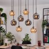 Ripoll Suspension, Boule lumineuse, Suspension Écru, Noir, 8 lumières