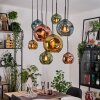 Ripoll Suspension, Boule lumineuse, Suspension Écru, Noir, 8 lumières
