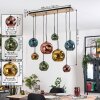 Ripoll Suspension, Boule lumineuse, Suspension Écru, Noir, 8 lumières