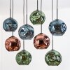 Ripoll Suspension, Boule lumineuse, Suspension Écru, Noir, 8 lumières