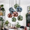 Ripoll Suspension, Boule lumineuse, Suspension Écru, Noir, 8 lumières