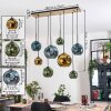 Ripoll Suspension, Boule lumineuse, Suspension Écru, Noir, 8 lumières