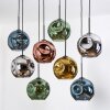 Ripoll Suspension, Boule lumineuse, Suspension Écru, Noir, 8 lumières