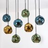Ripoll Suspension, Boule lumineuse, Suspension Écru, Noir, 8 lumières