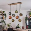 Ripoll Suspension, Boule lumineuse, Suspension Écru, Noir, 8 lumières
