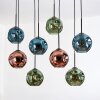 Ripoll Suspension, Boule lumineuse, Suspension Écru, Noir, 8 lumières