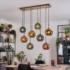 Ripoll Suspension, Boule lumineuse, Suspension Écru, Noir, 8 lumières