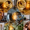 Ripoll Suspension, Boule lumineuse, Suspension Écru, Noir, 8 lumières