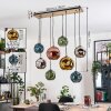 Ripoll Suspension, Boule lumineuse, Suspension Écru, Noir, 8 lumières