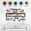 Ripoll Suspension, Boule lumineuse, Suspension Écru, Noir, 8 lumières