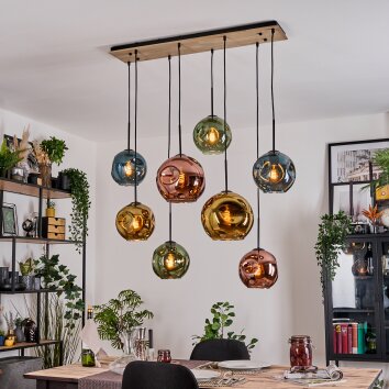 Ripoll Suspension, Boule lumineuse, Suspension Écru, Noir, 8 lumières Ripoll Suspension, Boule lumineuse, Suspension Écru, Noir, 8 lumières