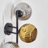 Ripoll Boule lumineuse, Applique murale Chrome, Or, Fumé, 3 lumières