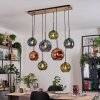 Ripoll Suspension, Boule lumineuse, Suspension Écru, Noir, 8 lumières