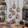 Gastor Suspension, Boule lumineuse, Suspension Chrome, Fumé, 6 lumières