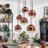 Gastor Suspension, Boule lumineuse, Suspension Clair, Cuivré, 6 lumières