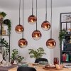 Gastor Suspension, Boule lumineuse, Suspension Clair, Cuivré, 6 lumières