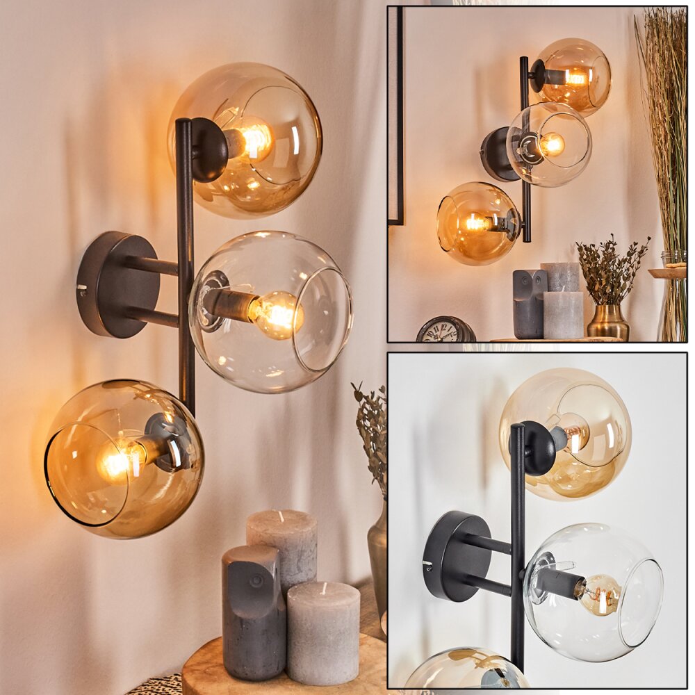 Koyoto Boule lumineuse, Applique murale Ambre, Clair, 3 lumières main product photo