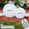 Ilorn Boule lumineuse, Borne lumineuse, Eclairage de chemin LED Blanc, 2 lumières, Télécommandes