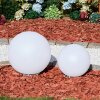 Ilorn Boule lumineuse, Borne lumineuse, Eclairage de chemin LED Blanc, 2 lumières, Télécommandes