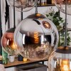 Gastor Suspension, Boule lumineuse, Suspension Ambre, Chrome, Clair, Cuivré, Fumé, 6 lumières