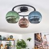 Koyoto Plafonnier, Boule lumineuse 37 cm Bleu, Vert, Cuivré, 3 lumières