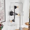 Gastor Boule lumineuse, Applique murale Clair, 3 lumières
