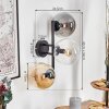 Gastor Boule lumineuse, Applique murale Ambre, Clair, Fumé, 3 lumières