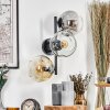 Gastor Boule lumineuse, Applique murale Ambre, Clair, Fumé, 3 lumières
