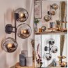Gastor Boule lumineuse, Applique murale Chrome, Fumé, 3 lumières