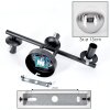 Gastor Boule lumineuse, Applique murale Chrome, Clair, Fumé, 3 lumières