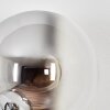 Gastor Boule lumineuse, Applique murale Chrome, Clair, Fumé, 3 lumières