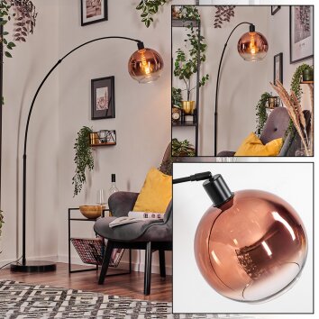 Koyoto Lampadaire, Lampadaires arc Noir, 1 lumière