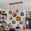 Ripoll Suspension, Boule lumineuse, Suspension Écru, Noir, 8 lumières