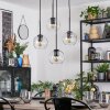 Ripoll Suspension, Boule lumineuse, Suspension grappe Clair, 4 lumières