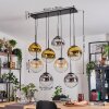 Gastor Suspension, Boule lumineuse, Suspension Ambre, Or, Clair, Fumé, 8 lumières
