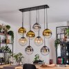 Gastor Suspension, Boule lumineuse, Suspension Ambre, Or, Clair, Fumé, 8 lumières